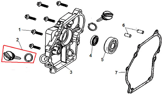 Детали крышки картера двигателя Champion BC4311