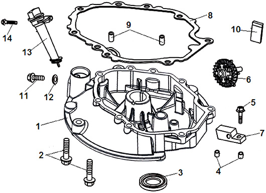 Детали крышки картера двигателя Champion BC4401