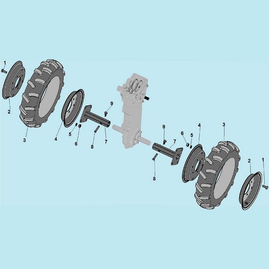 Полуось крепления колеса и колеса Champion BC8723