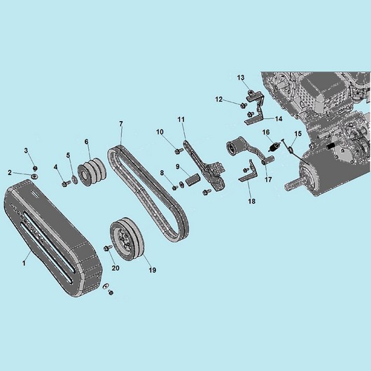 Кожух ремня и ремень Champion BC8723
