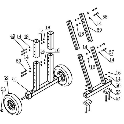 Колеса и рама колес Champion CH7648