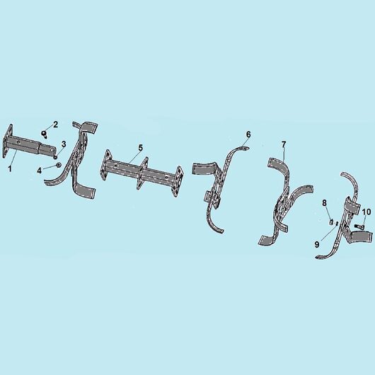 Вал крепления фрез и лопасть фрезы Champion DC1163E