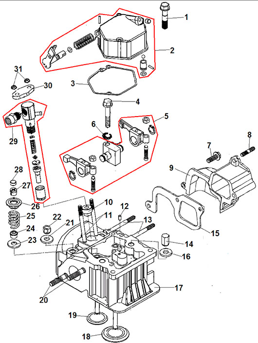 Головка цилиндра Champion DG2200E