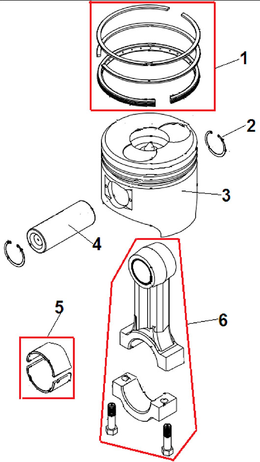 Поршень и шатун Champion DG2200E