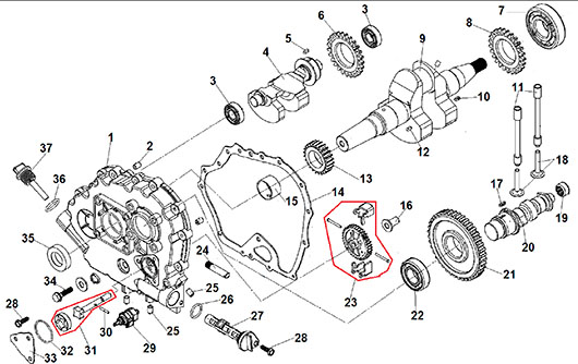 Коленвал и распредвал Champion DG2200E