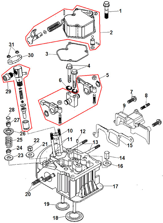 Головка цилиндра Champion DG3600E