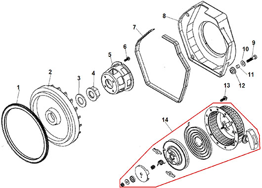 Стартер и маховик Champion DG3600E