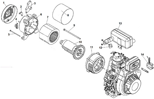 Ротор и статор Champion DG6000E