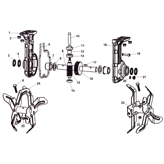 Фрезы и редуктор Champion EC750