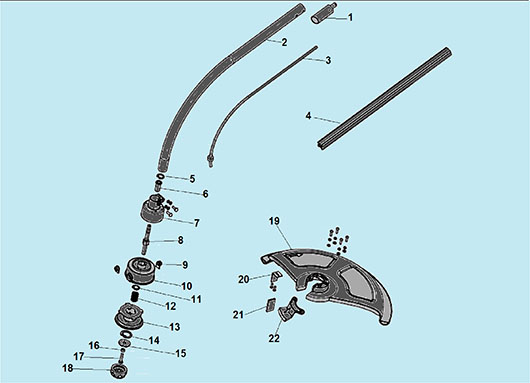 Кожух и нижняя штанга штанга Champion ET1203A