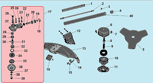 Редуктор и кожух Champion ET1204A 