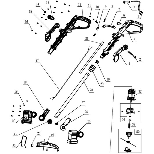 Запасные части для электротриммера Champion ET351