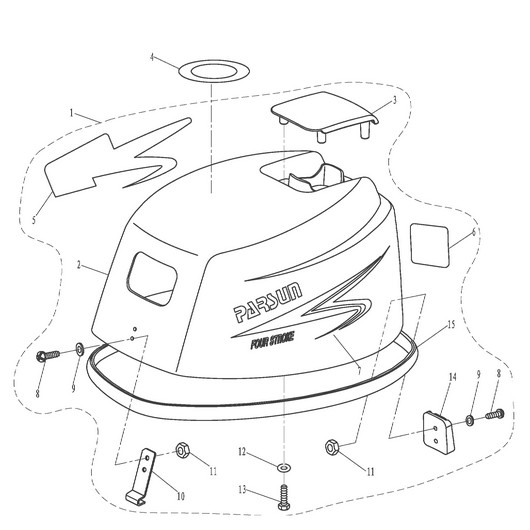 Крышка двигателя Toyama F20ABMS