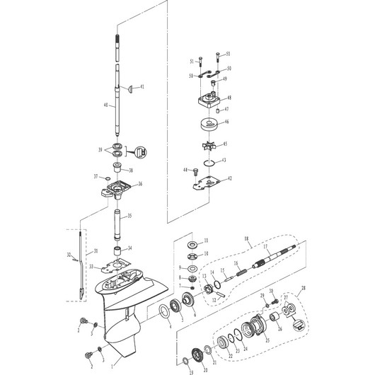 Детали редуктора Toyama F20ABMS