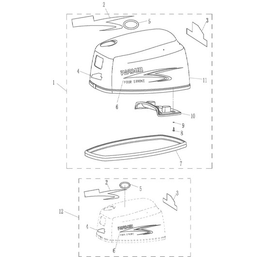 Крышка двигателя Toyama F5BMS