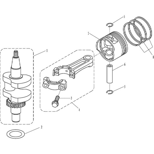 Поршень и коленвал Toyama F6ABMS