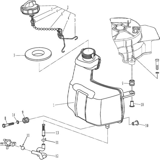 Бак топливный Toyama F6ABMS