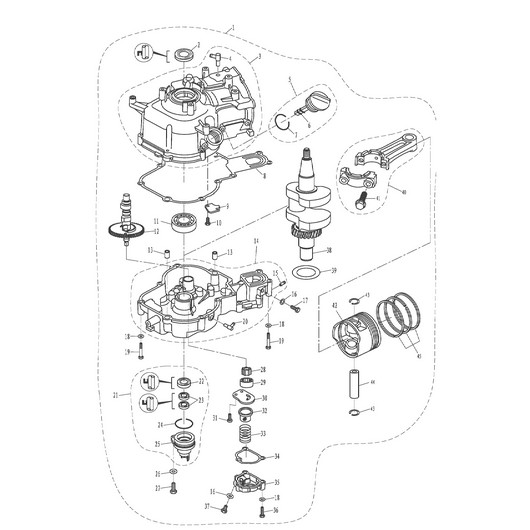Детали двигателя Toyama F6ABMS