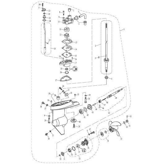 Детали редуктора Toyama F6ABMS
