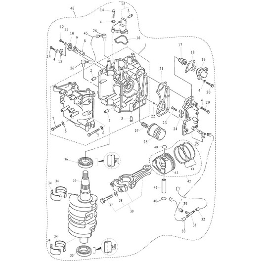 Коленвал Toyama F9.9BMS