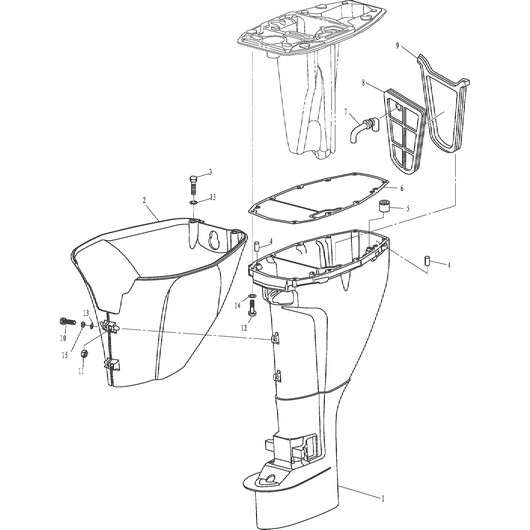 Верхний корпус Toyama F9.9BMS