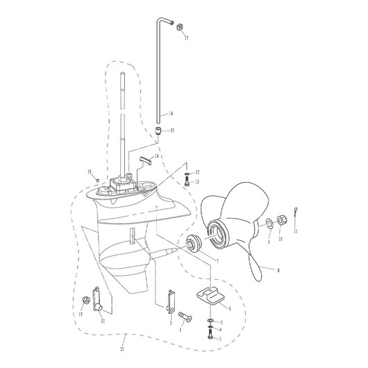 Нижний корпус Toyama F9.9FWS