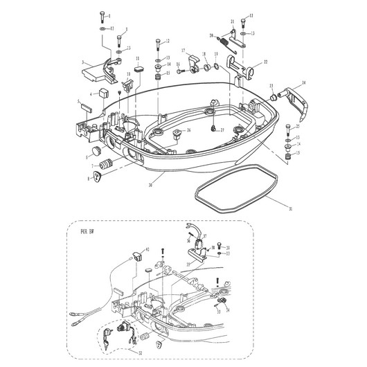 Нижний обтекатель Toyama F9.9FWS