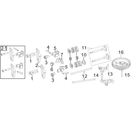 Распредвал и клапана Champion G120-2VK/1