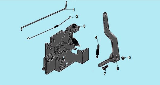 Детали рычага регулятора оборотов Champion G170-1VK/1