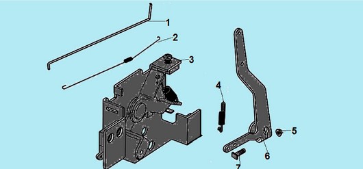 Детали рычага регулятора оборотов Champion G170-1VK/2