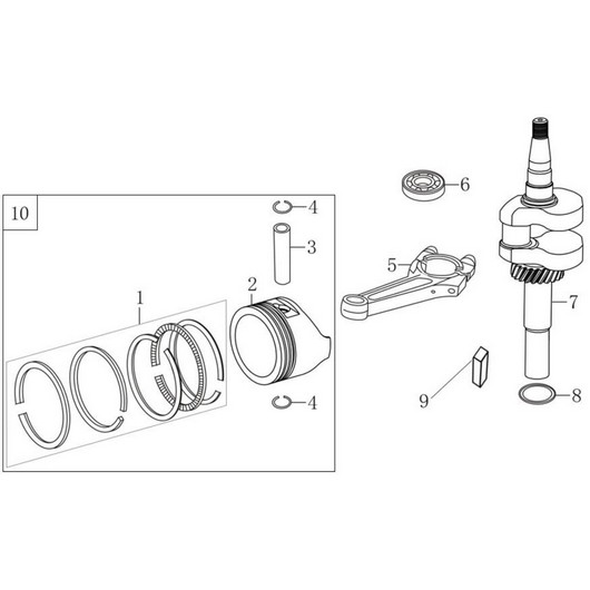 Поршень и коленвал Champion G200VK/1-1