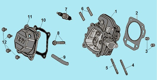 Головка цилиндра Champion G210HT