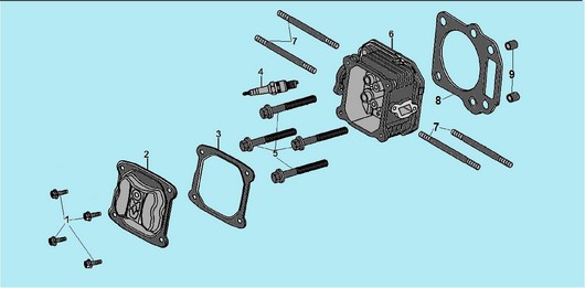 Детали головки цилиндра Champion G225VK/2