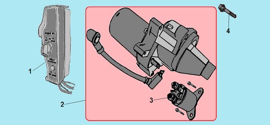 Электростартер и замок зажигания Champion G390-1HKE