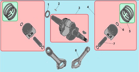 Детали поршневой группы Champion G680HKE