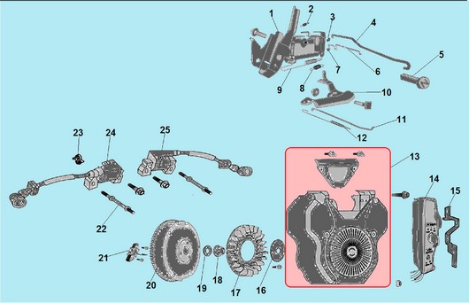 Детали магнето и маховика Champion G680HKE