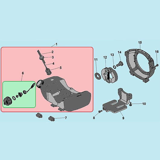 Топливный бак и сцепление Champion GC243E