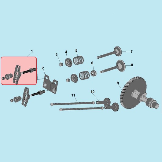 Распредвал и клапана Champion GG3301 до 2019г.