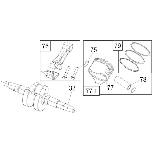 Поршень и коленвал Champion GG5000EW