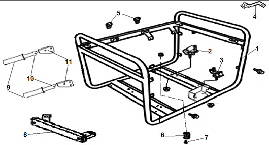 Рама бензогенератора Champion GG8000