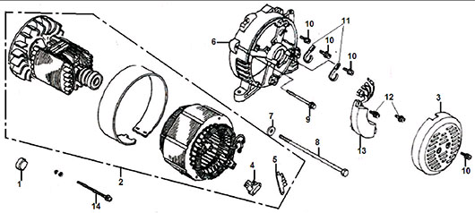 Ротор/статор бензогенератора Champion GG8000