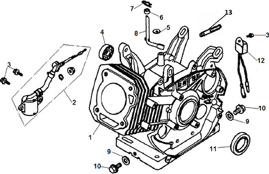 Картер бензогенератора Champion GG8000