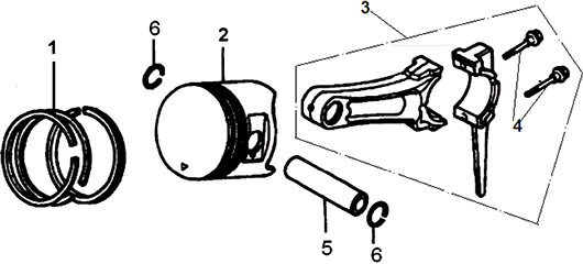 Поршневая группа бензогенератора Champion GG8000E