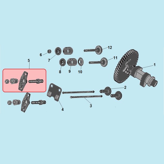 Распредвал и клапана Champion GP50