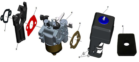 Карбюратор и воздушный фильтр Champion GP52