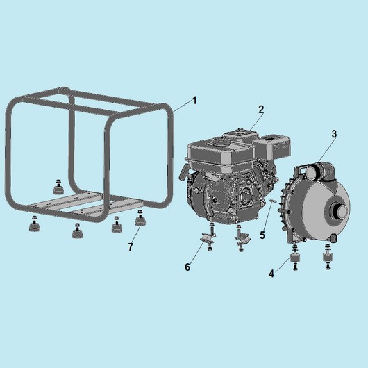 Двигатель и рама Champion GP55