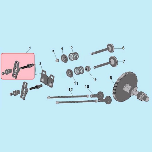 Распредвал и клапана Champion GP55