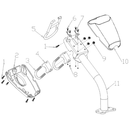 Рукоятка рабочая нижняя часть Champion GS50100 после 2021г