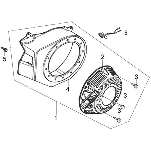 Стартер в сборе с кожухом GSC5140