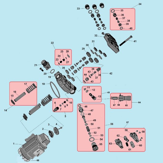 Электродвигатель, поршень и клапана Champion HP6171